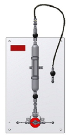 Sistema de descarte seguro de cilindros de amostragem de gás e gás liquefeito